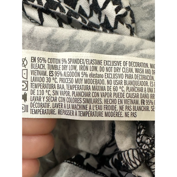 Forever 21 black white houndstooth short sleeves crop top size S - Picture 4 of 10